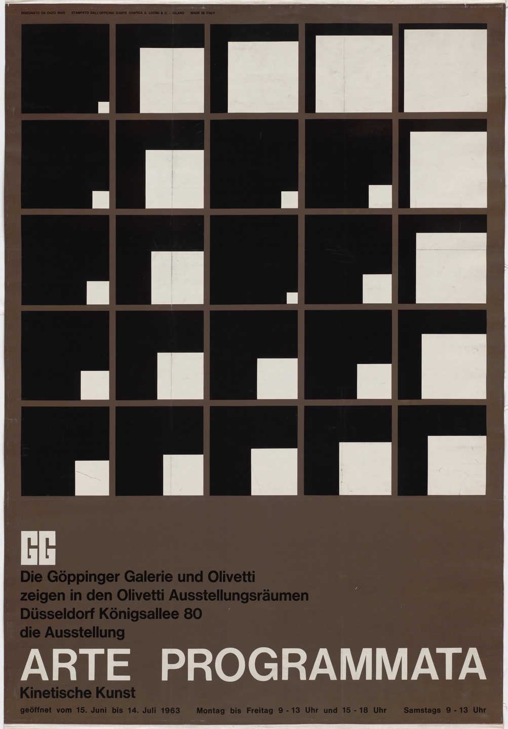 Enzo Mari. Arte Programmata, Kinetische Kunst. 1963