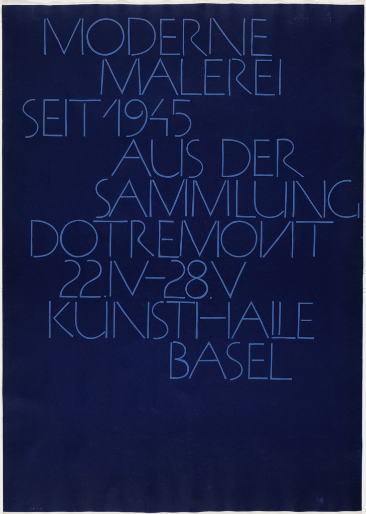 Moderne Malerei Seit 1945, Aus der Sammlung Dotrement 22.IV-28.V, Kunsthalle Basel