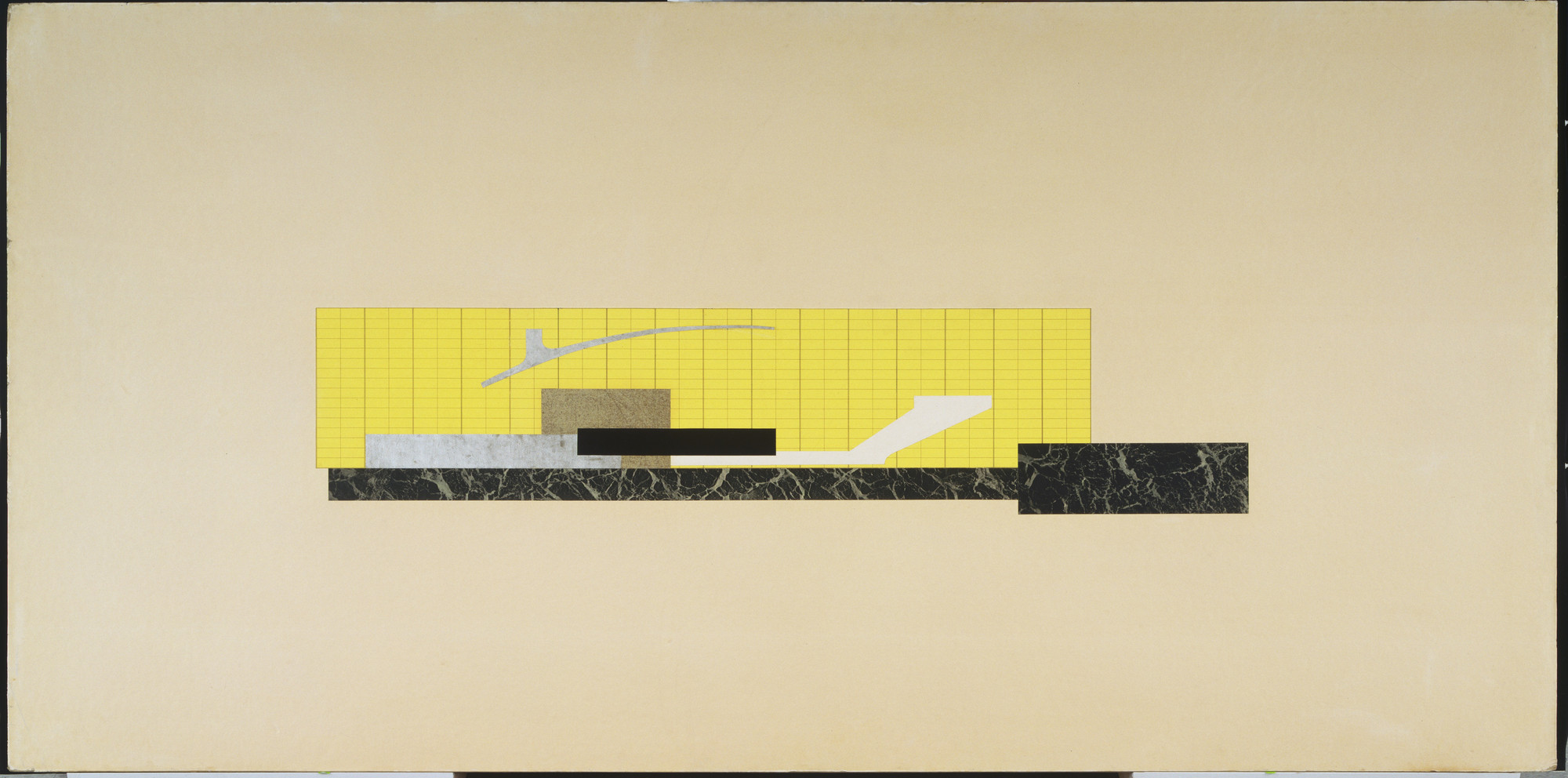Ludwig Mies van der Rohe. Theater project (Combined elevation and section). 1947