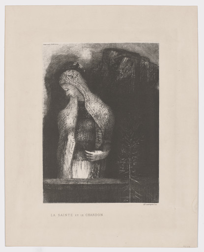 Odilon Redon. Female Saint and Thistle (La Sainte et chardon). 1891