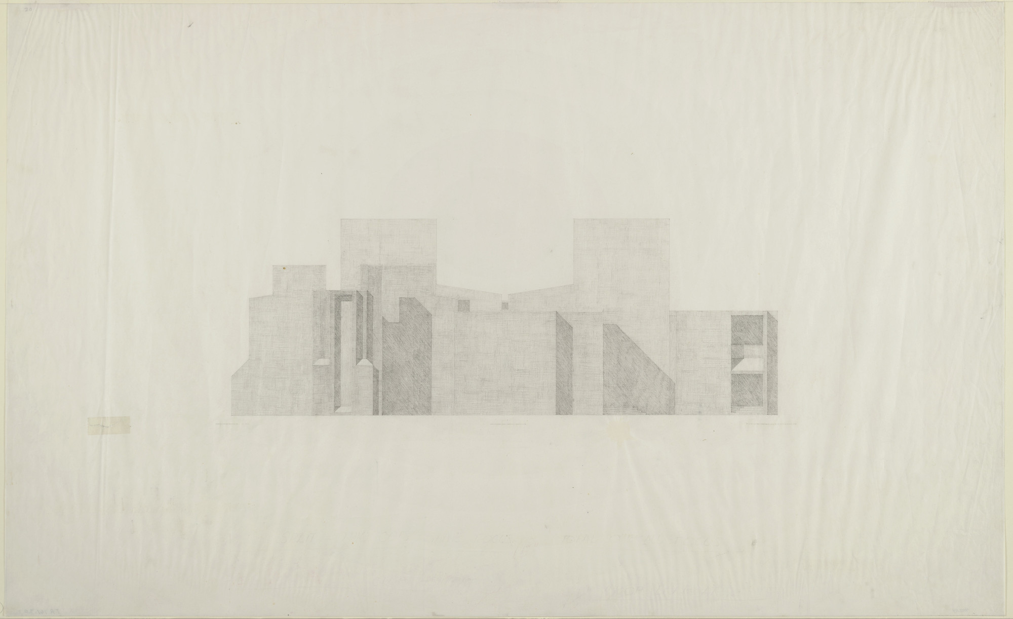 Louis I. Kahn. First Unitarian Church and School, Rochester, New York, Final version: elevation