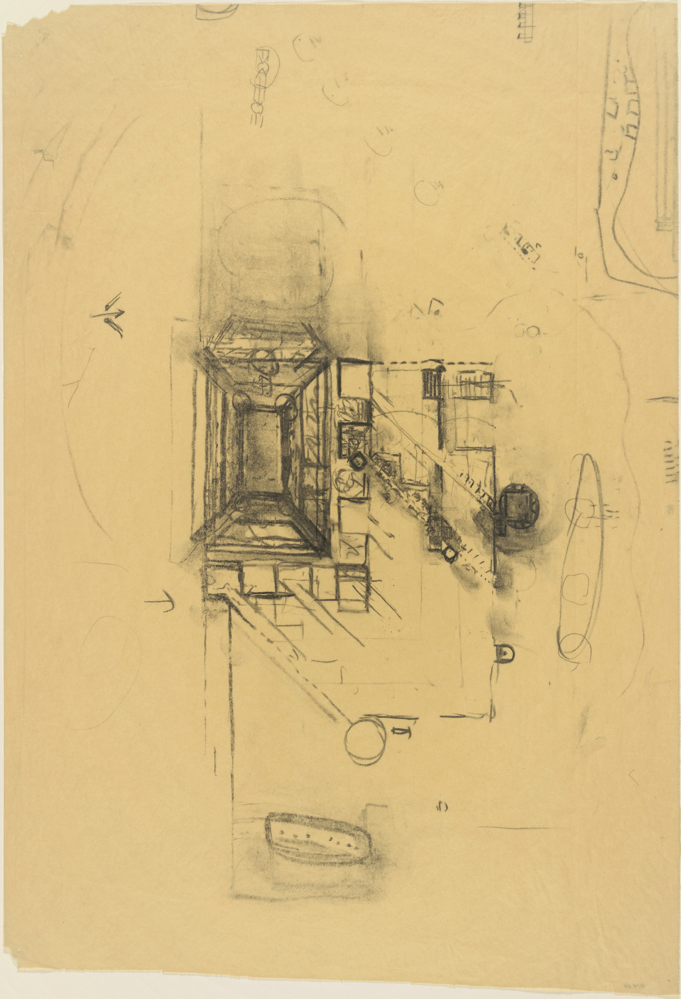 Louis I. Kahn. Indian Institute of Management, Ahmedabad, India, Plan sketch of classroom building