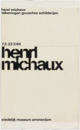 Henri Michaux, Stedelijk Museum Amsterdam