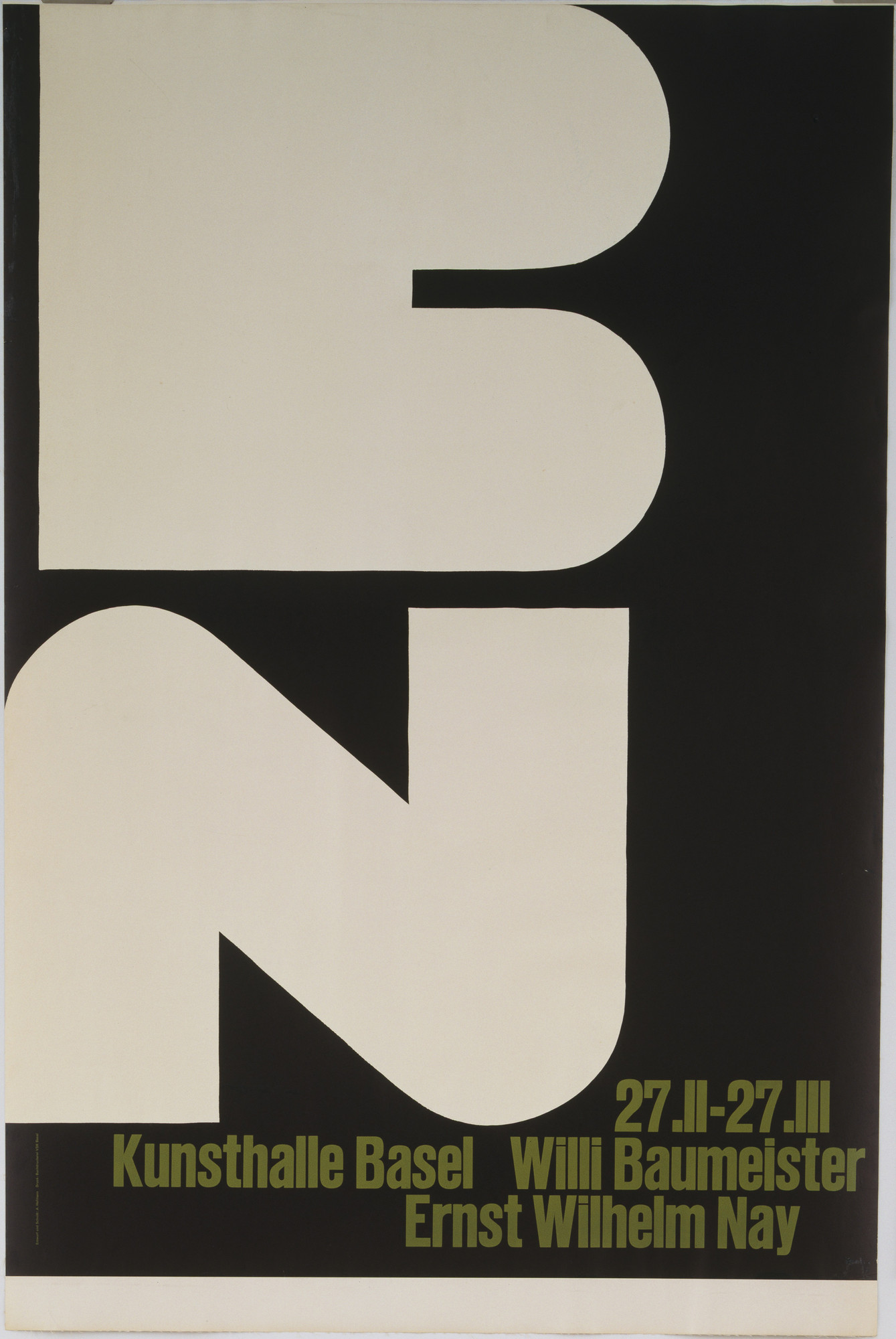 Armin Hofmann. BN, Kunsthalle Basel, Willi Baumester, Ernst Wilhelm Nay