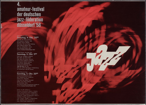 Wolf Zimmerman. Jazz 8 (Poster for the 8th German Amateur Jazz