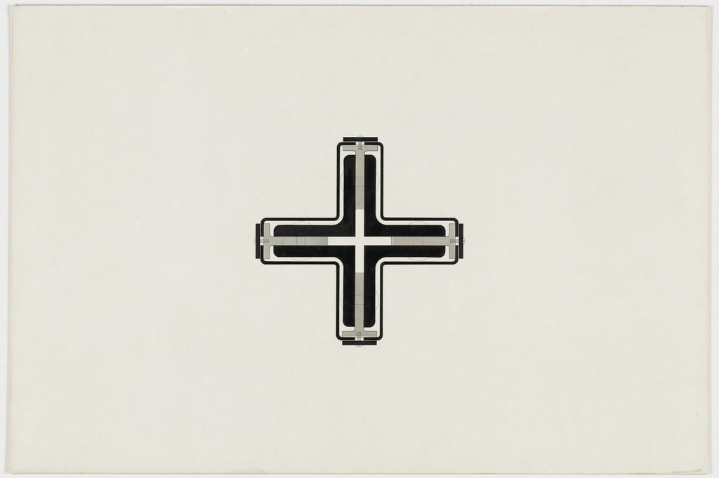 German Pavilion, International Exposition, Barcelona, Spain, Horizontal column section