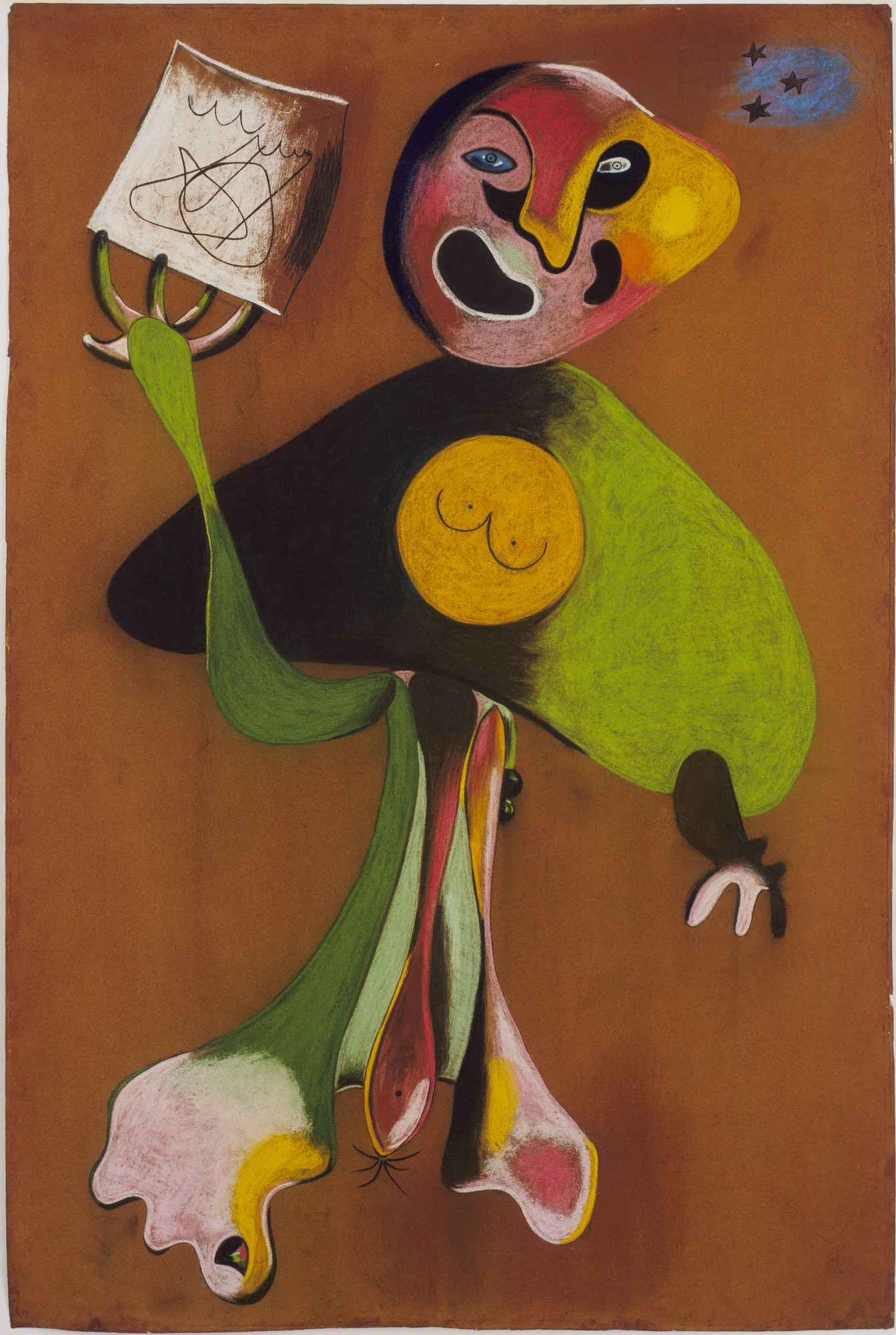 Joan Miro、LE GRAND NU DEBOUT、画集画、新品額装付 Joan Miró. Woman (Opera Singer). 1934 | MoMA
