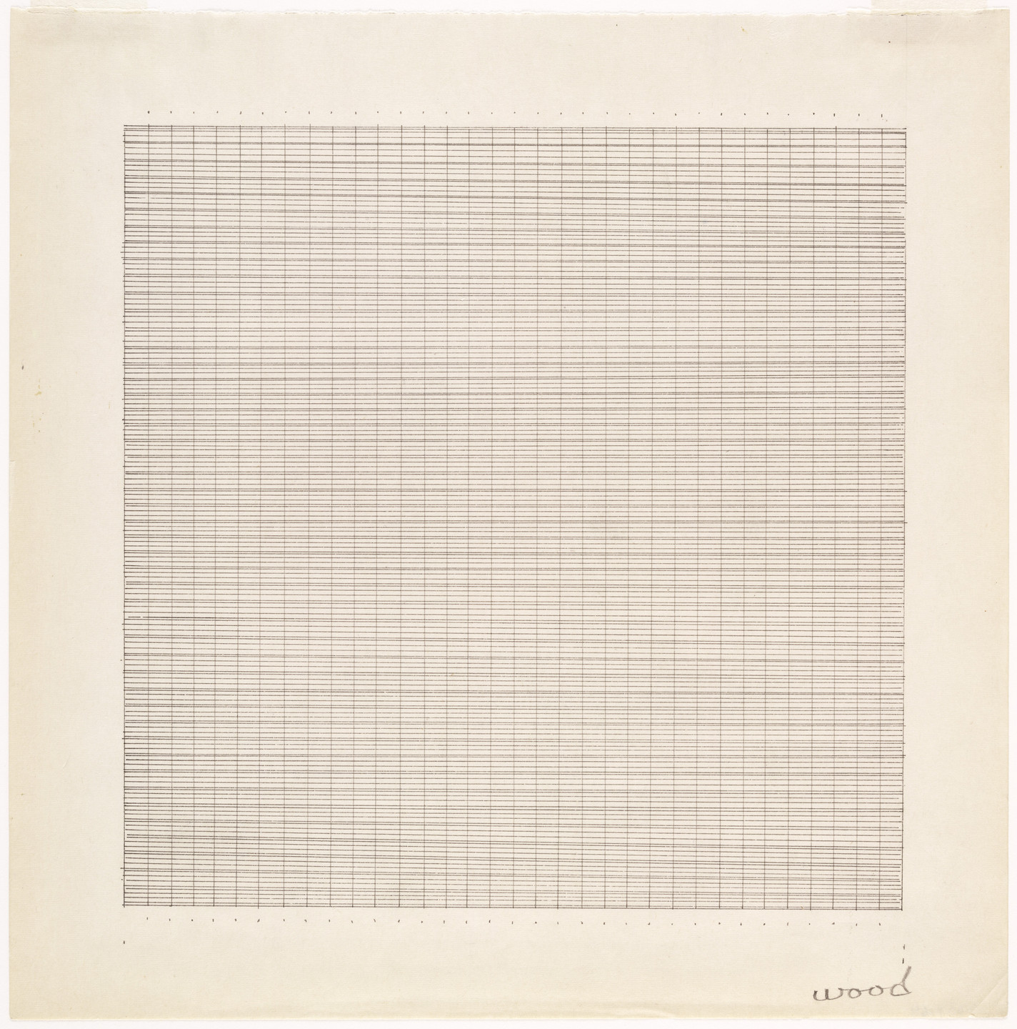 Agnes Martin. Wood. 1964