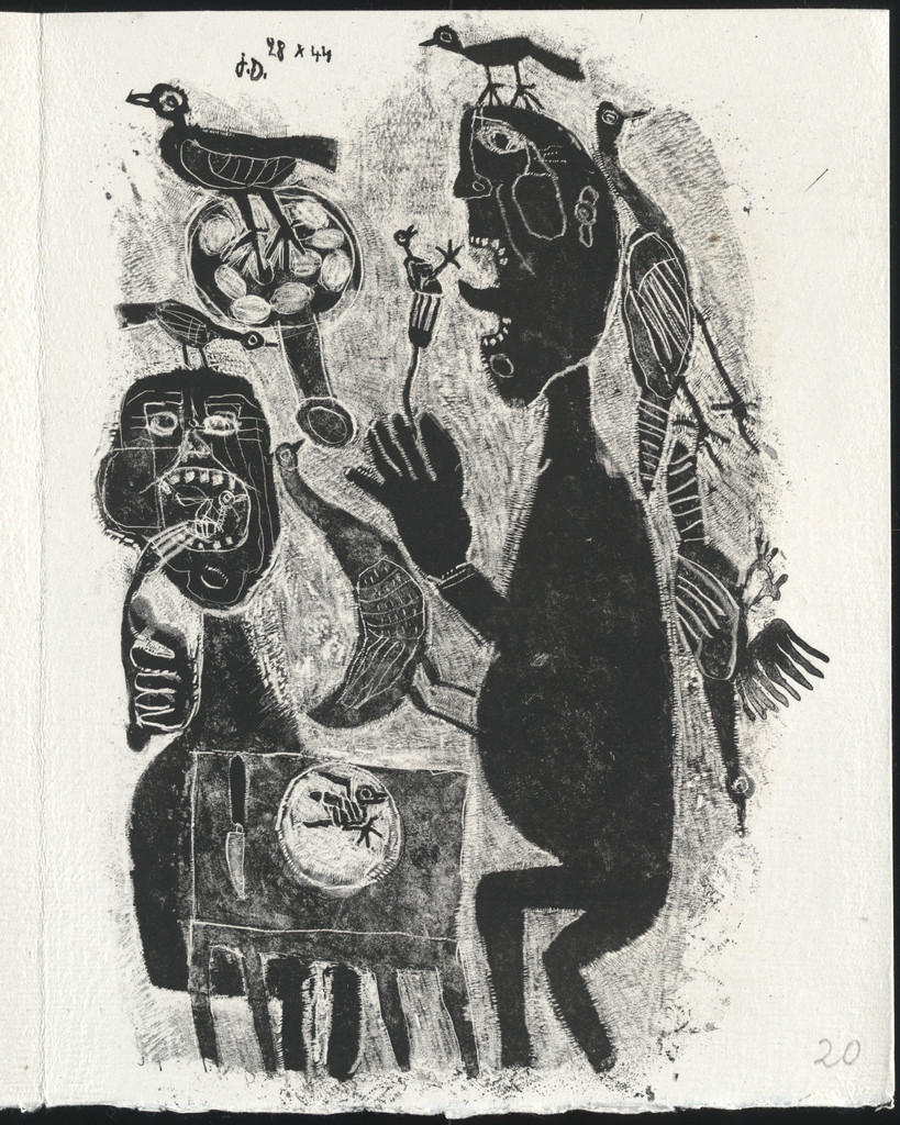 Mangeurs d'oiseaux from Matière et mémoire ou les lithographies à l'école