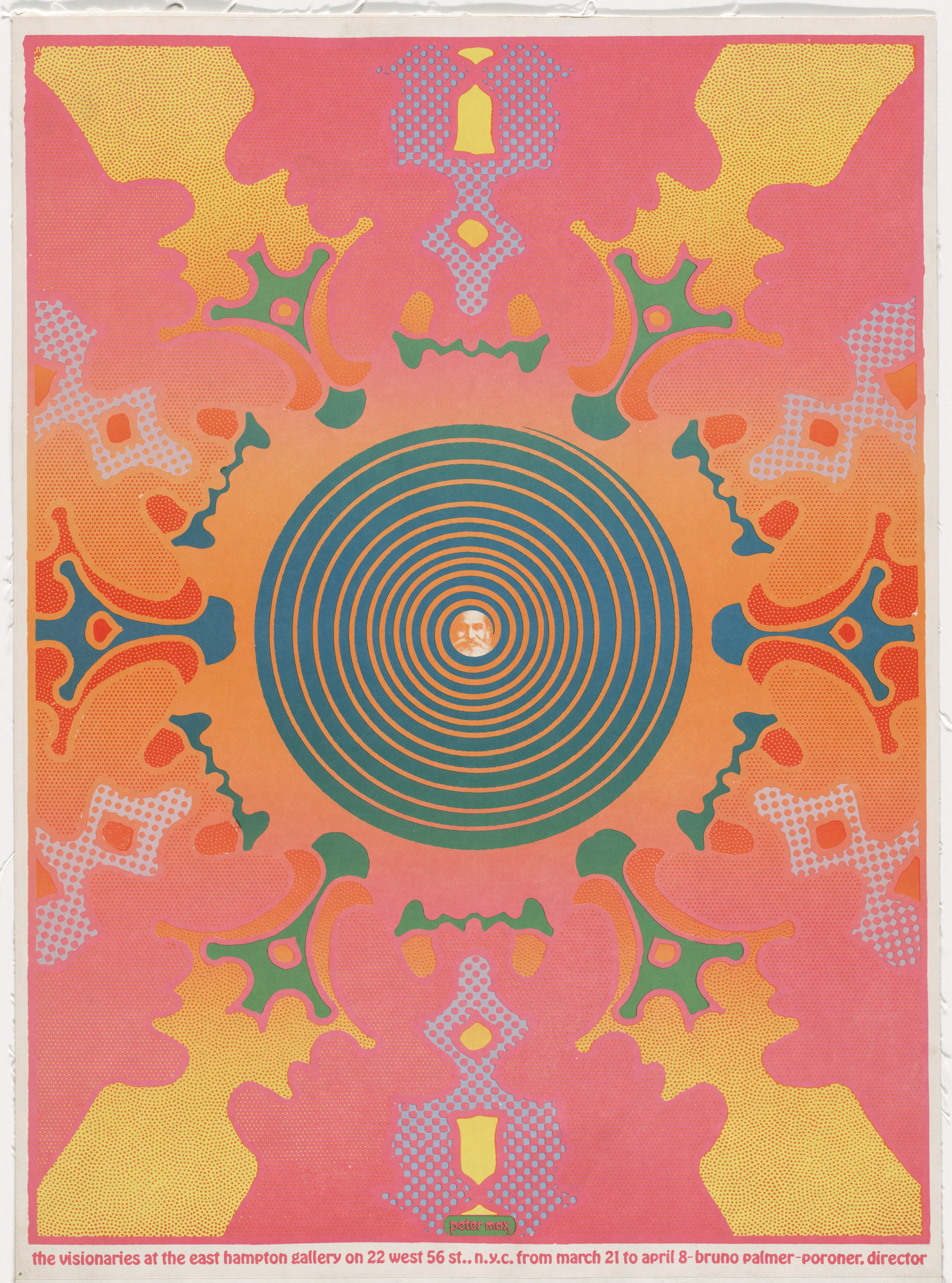 MAMES アートピース（原画） Peter Max. The Visionaries at the East Hampton Gallery. 1967