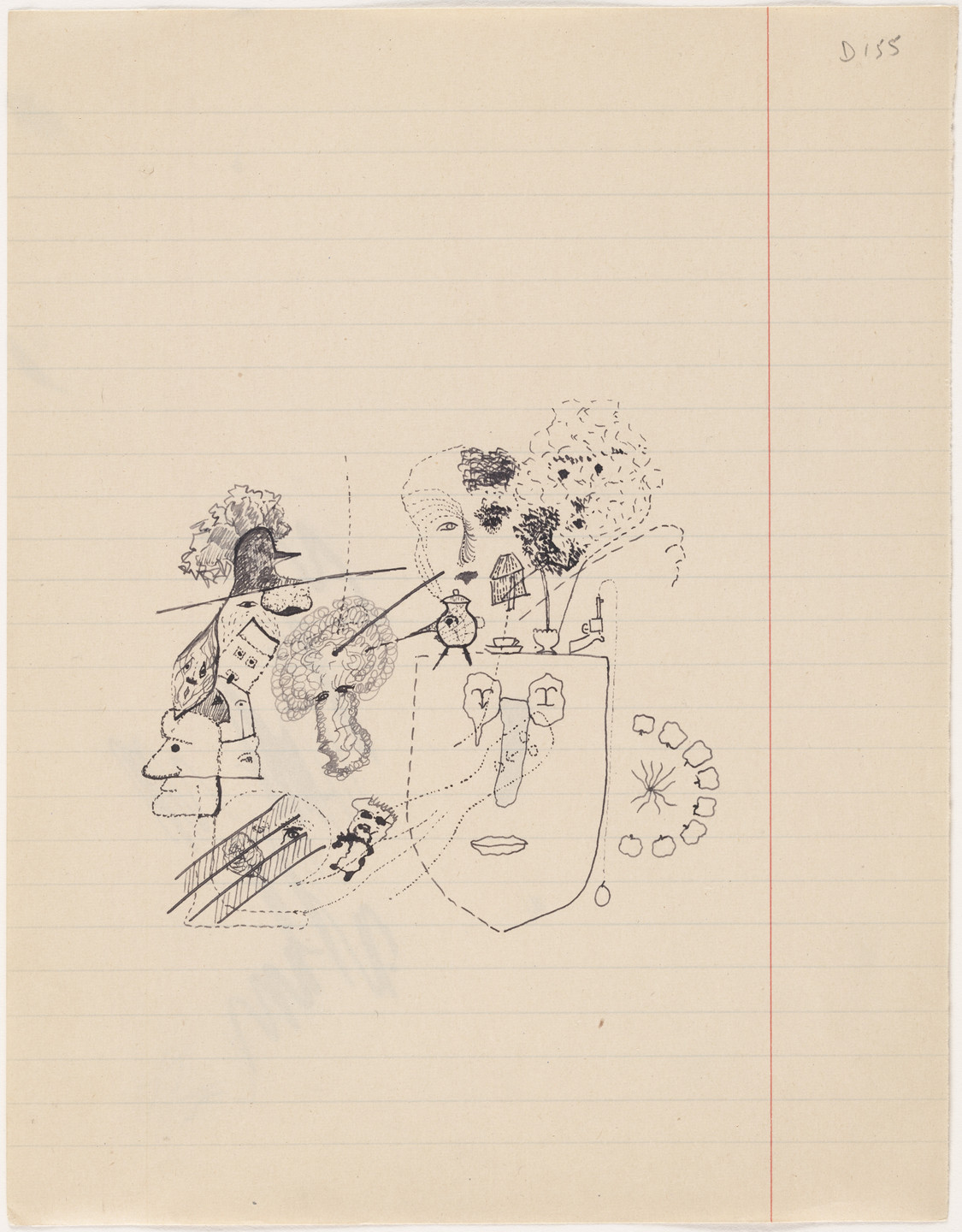 Georges Bataille. Untitled drawing for Soleil vitré. c. 1925