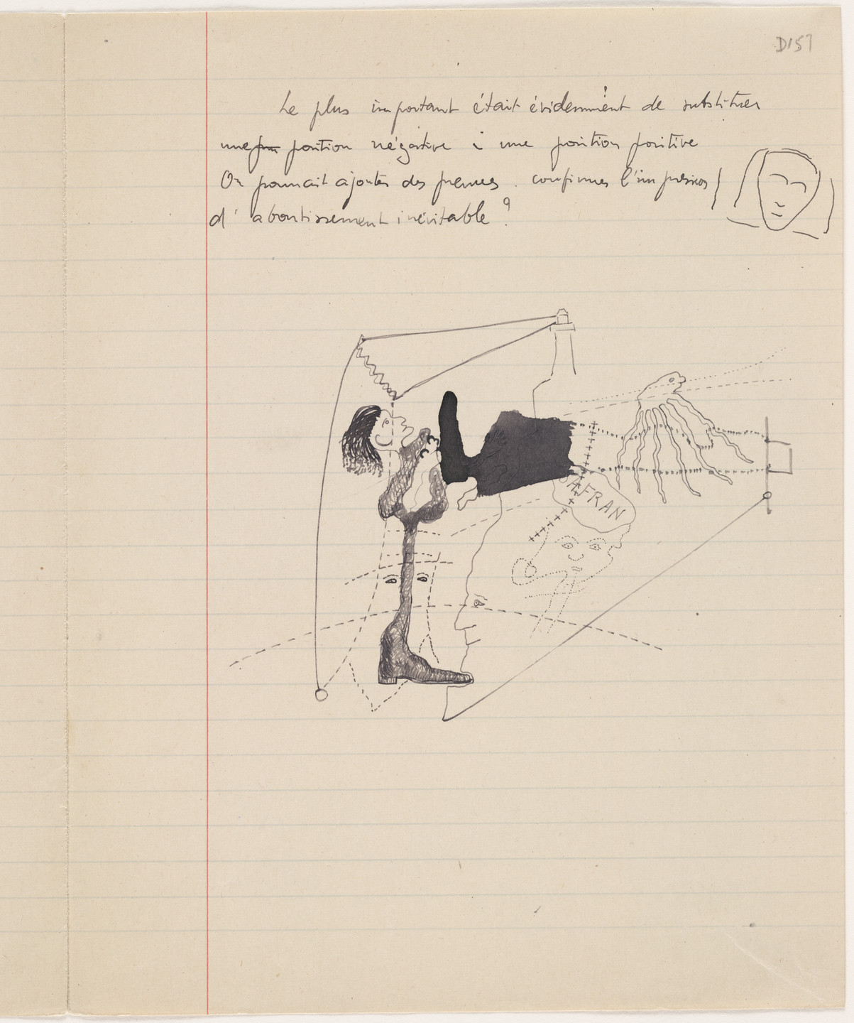 Georges Bataille. Untitled drawing for Soleil vitré. c. 1925