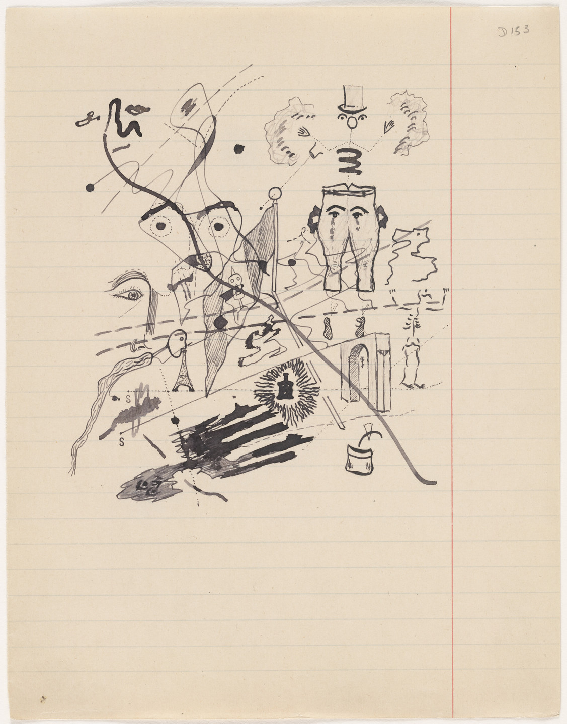 Georges Bataille. Untitled drawing for Soleil vitré. c. 1925