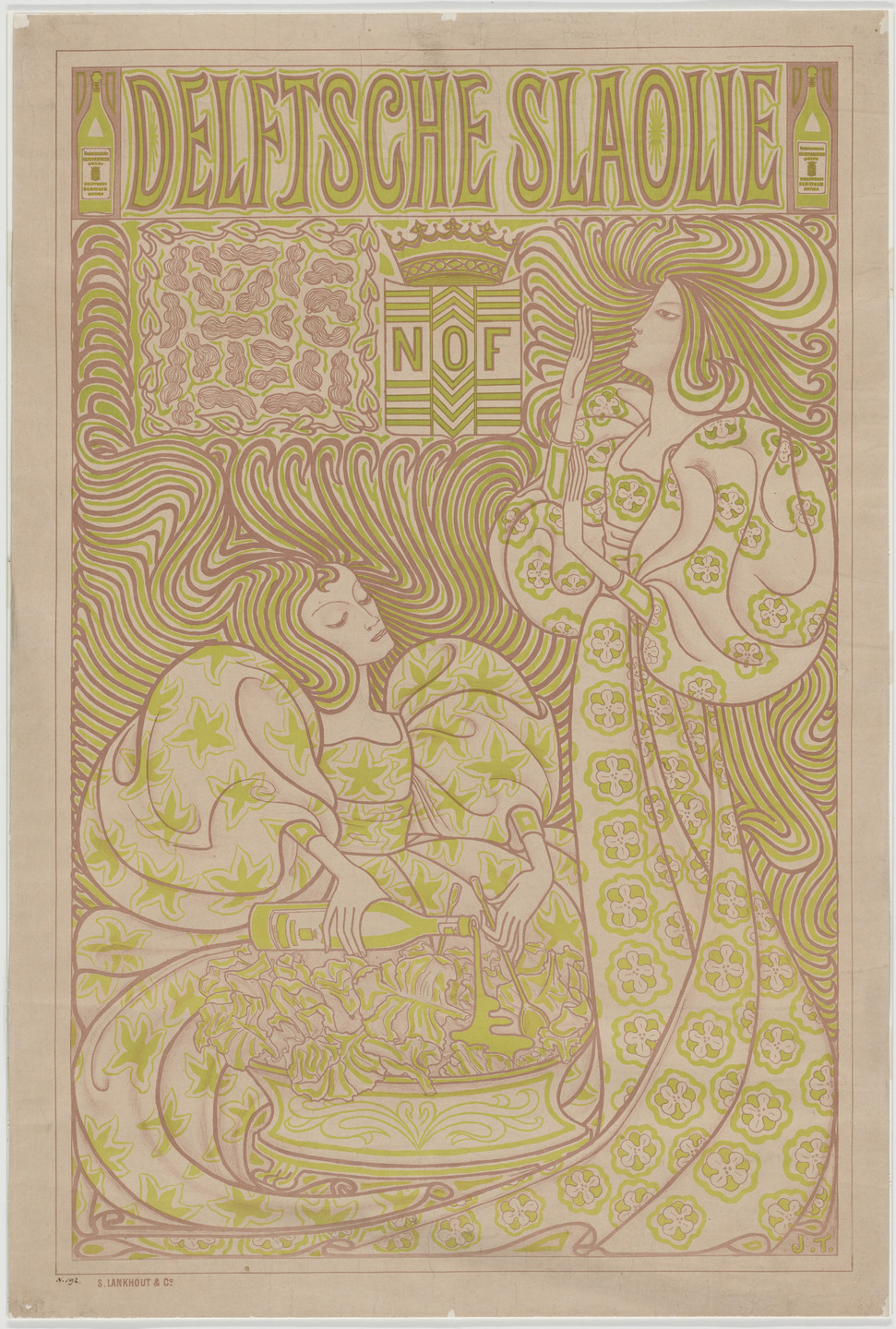 Jan Toorop. Delftsche Slaolie (Advertising Poster for the Dutch oil company Nederlandse Olie Fabriek [NOF]). 1895