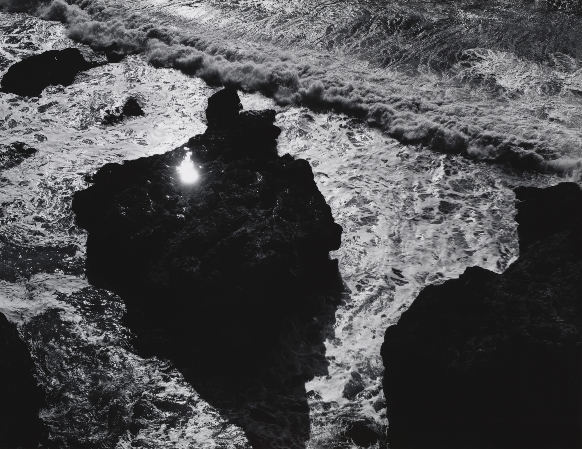 Minor White. Sun in Rock, Devil's Slide. October 12, 1947 | MoMA