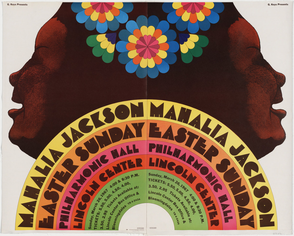 Mahalia Jackson (Poster for an Easter Sunday concert at Lincoln Center, New York)