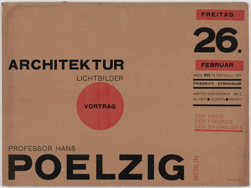 Herbert Bayer. Architektur Lichtbilder Vortrag Professor Hans