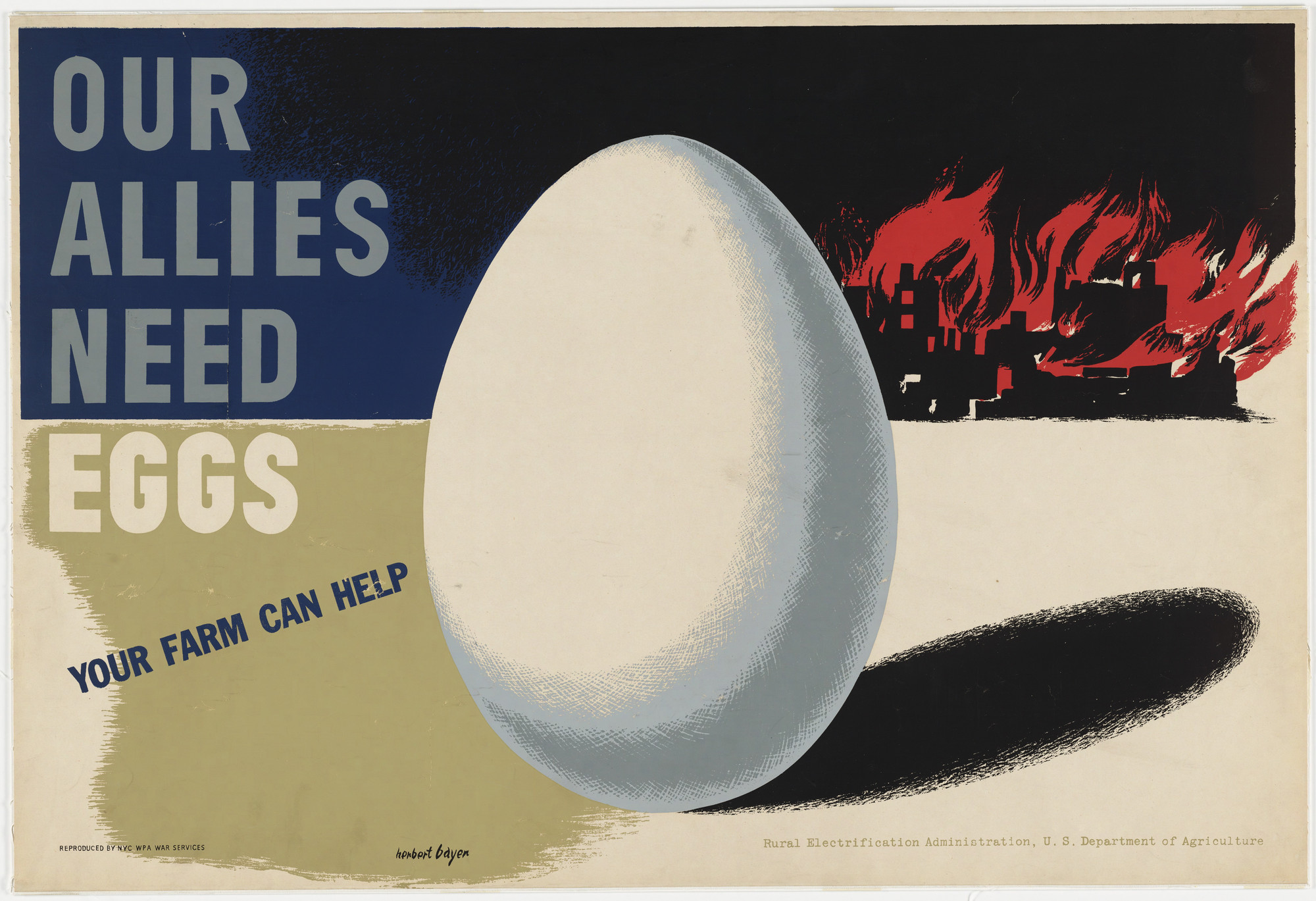 Herbert Bayer. Our Allies Need Eggs, Your Farm Can Help