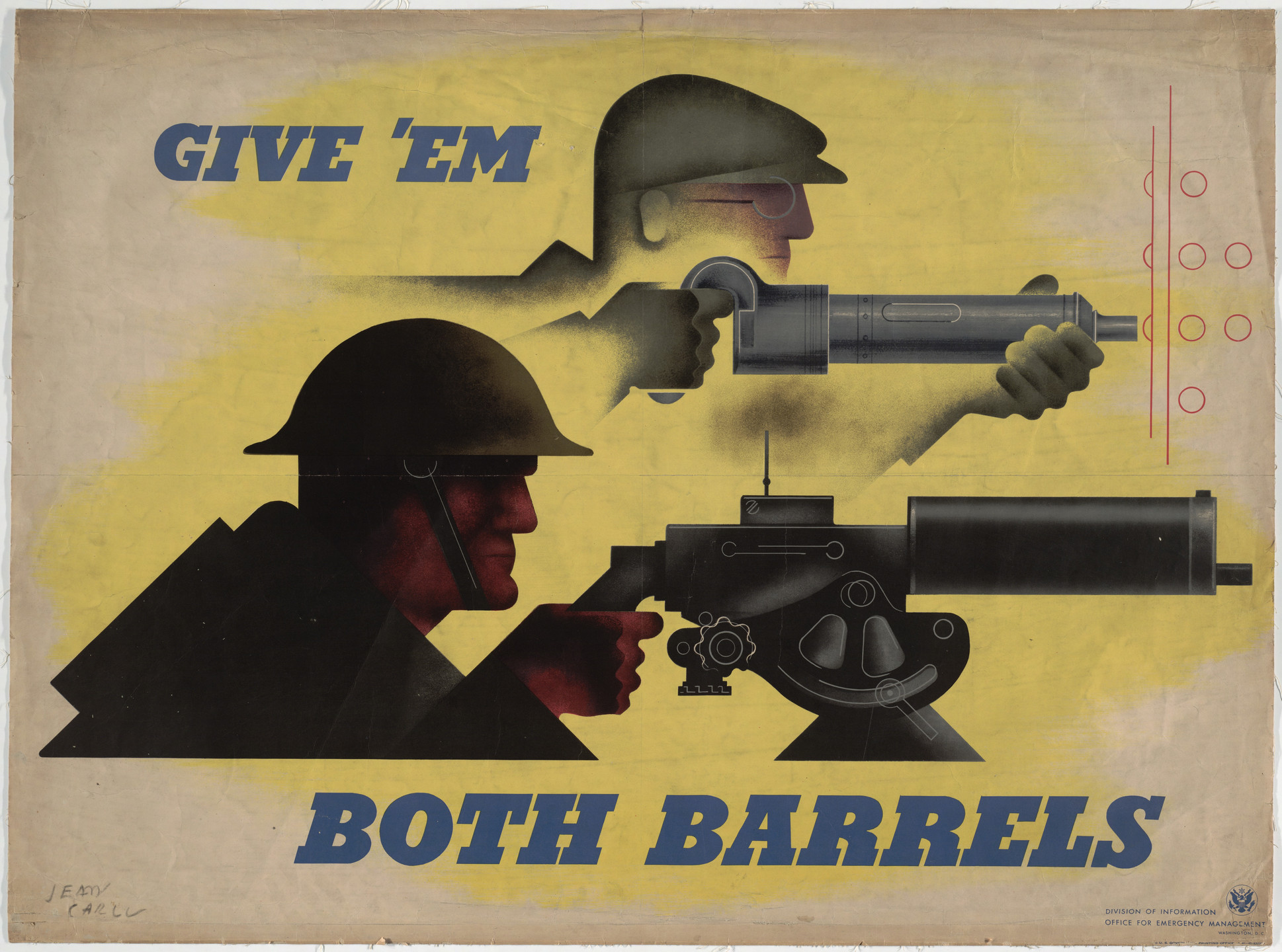 Jean Carlu. Give &#39;em Both Barrels. 1941