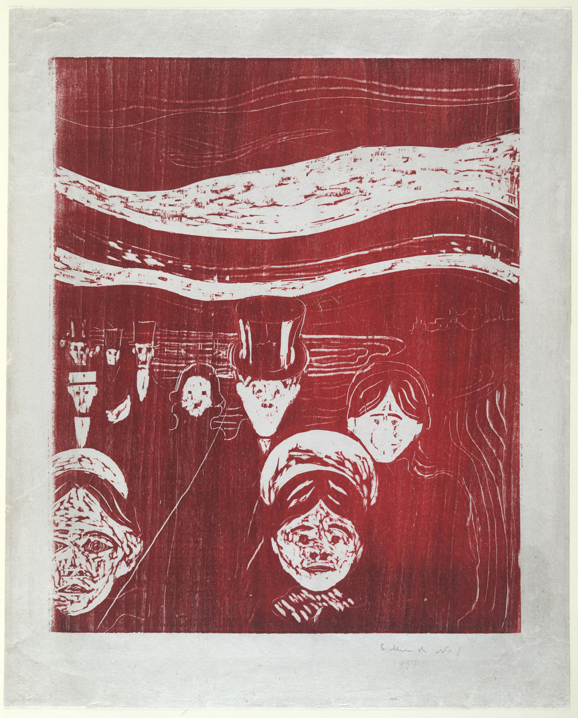 Edvard Munch. Angst. 1896, signed 1897