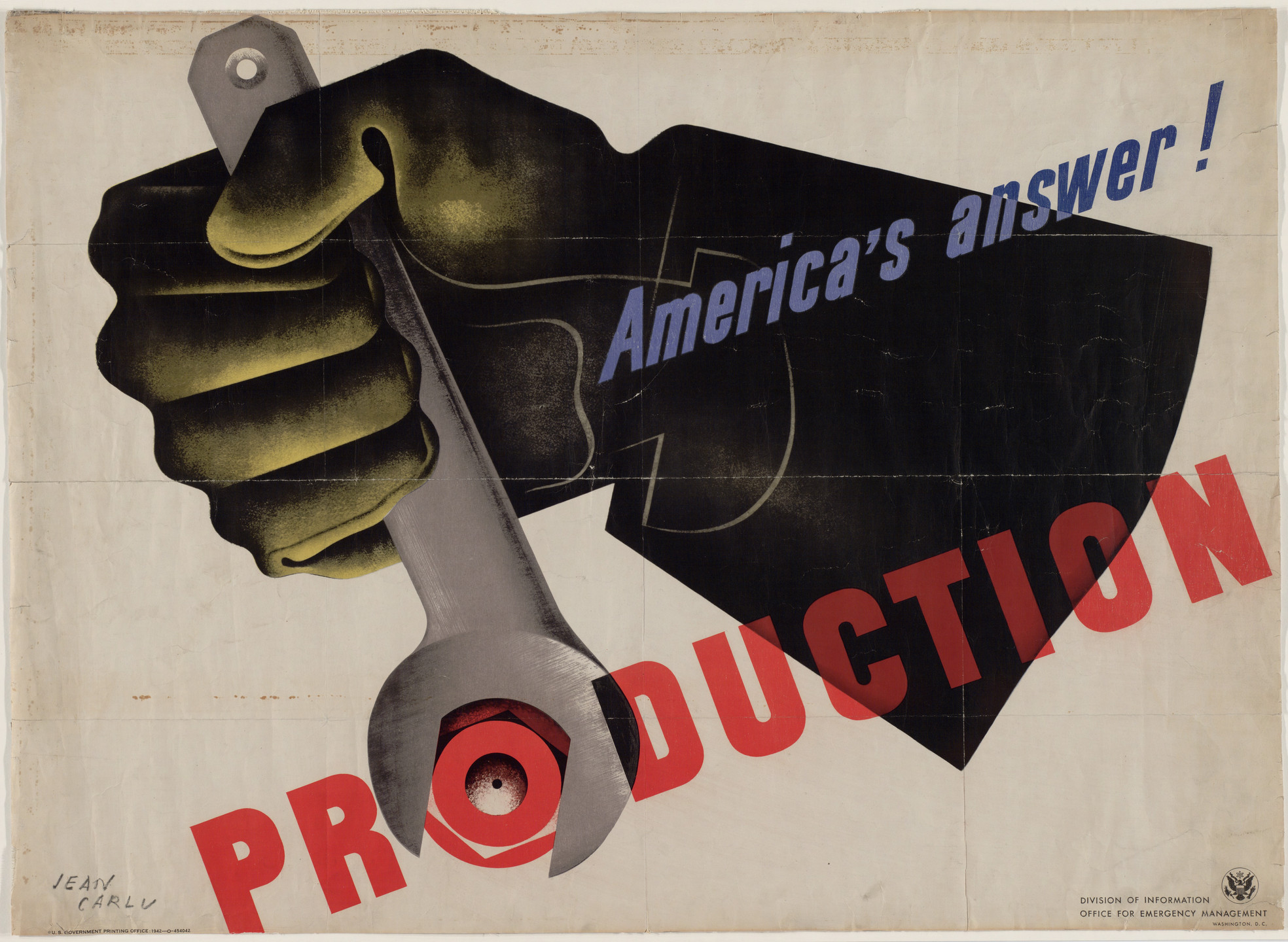 Jean Carlu. America&#39;s Answer! Production. 1942
