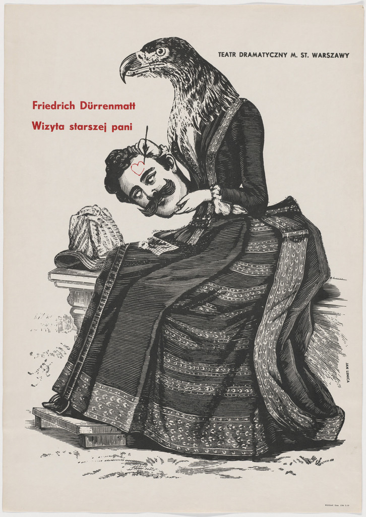 Wizyta Starszej Pani (The Visit) (Poster for play by the Swiss dramatist, Friedrich Dürrenmatt)
