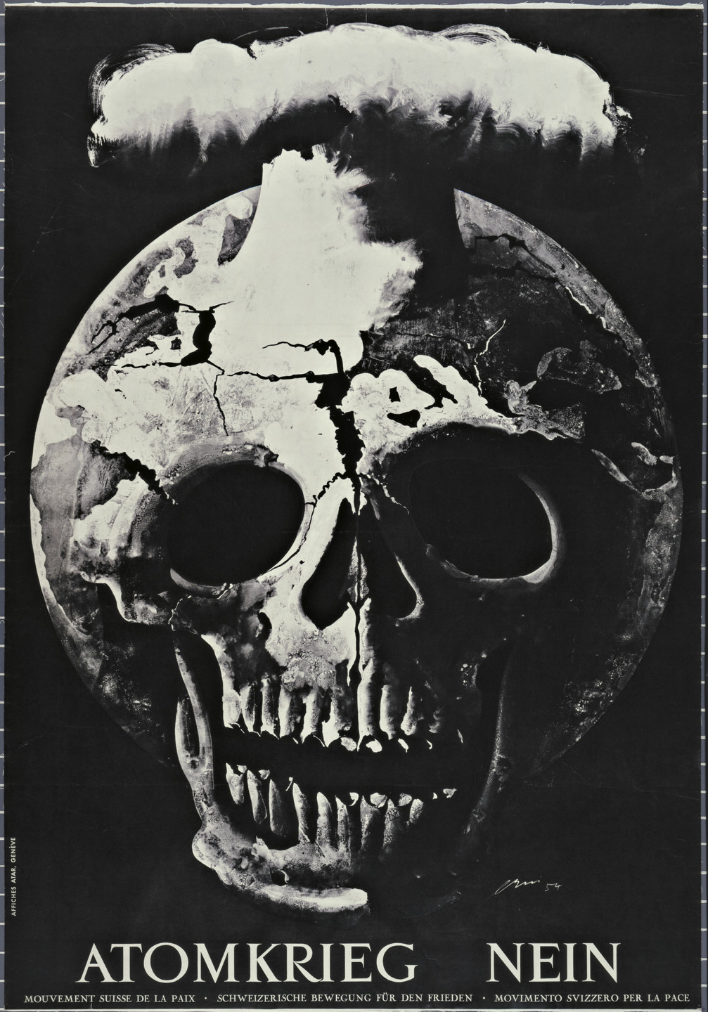Hans Erni. Atomkrieg Nein. 1954