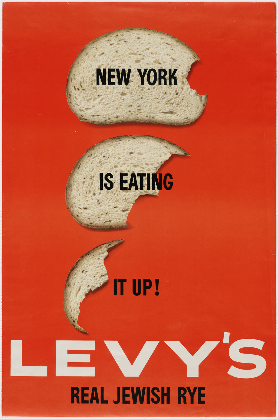 Robert Gage. New York Is Eating It Up! Levy&#39;s Real Jewish Rye. 1952