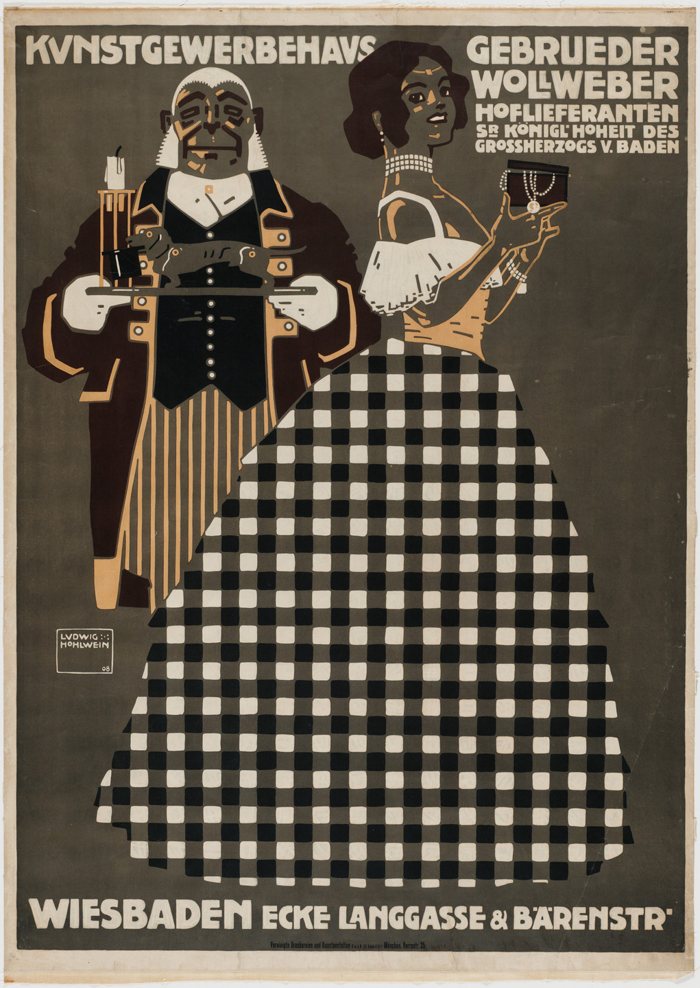 Ludwig Hohlwein. Kunstgewerbehaus, Gebrueder Wollweber. 1908