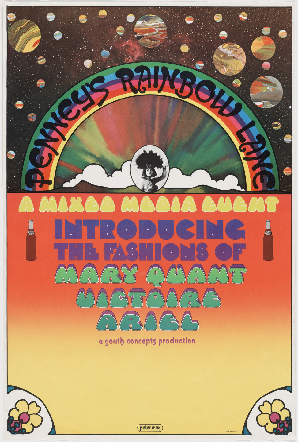 Peter Max. Penney&#39;s Rainbow Lane. 1967