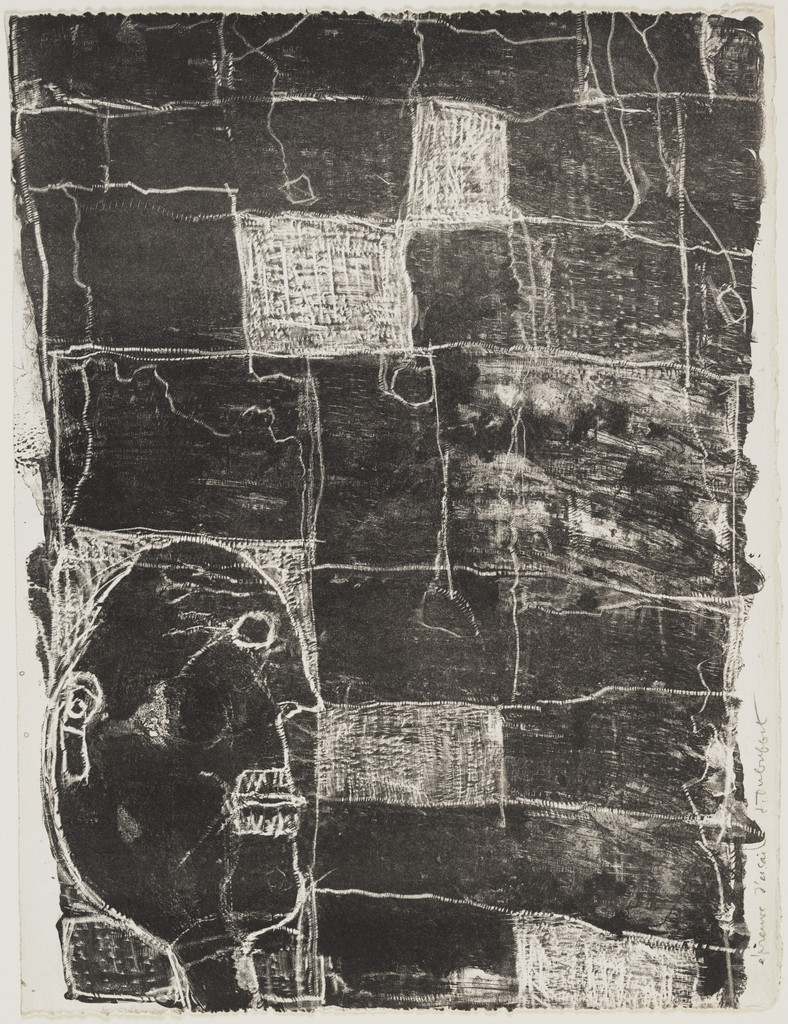 Profile of a Man's Head in Front of a Wall (Tête d'homme de profil devant un mur) from the supplementary suite for the book Les Murs by Eugène Guillevic