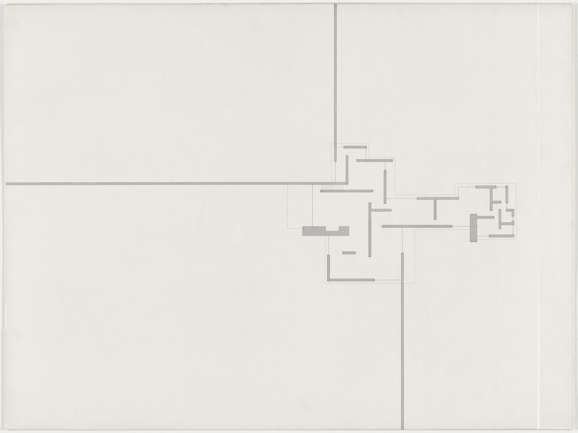 Ludwig Mies van der Rohe. Brick Country House, project
Potsdam-Neubabelsberg
Plan