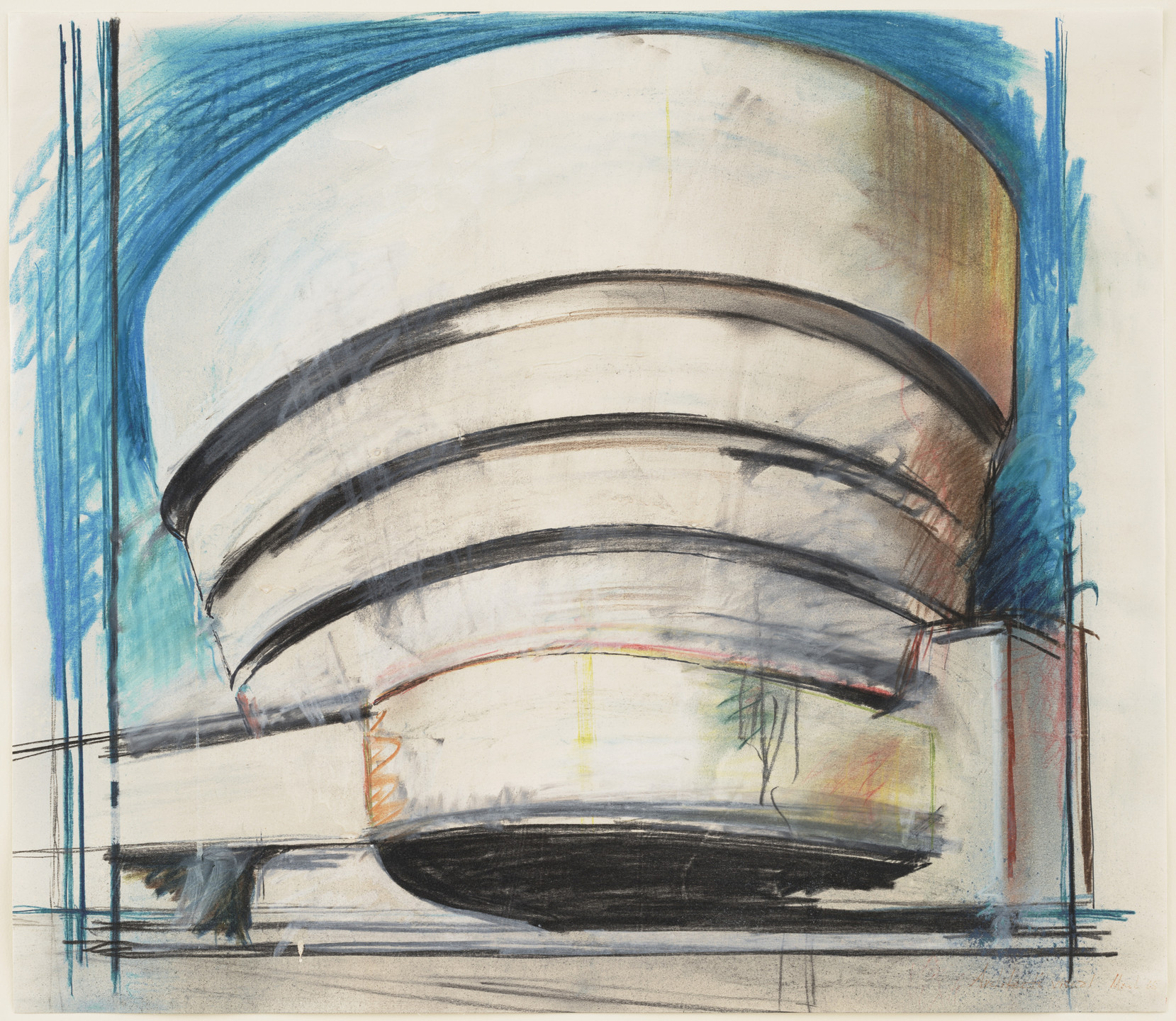 Richard Hamilton. The Solomon R. Guggenheim -- Architect&#39;s visual. 1965