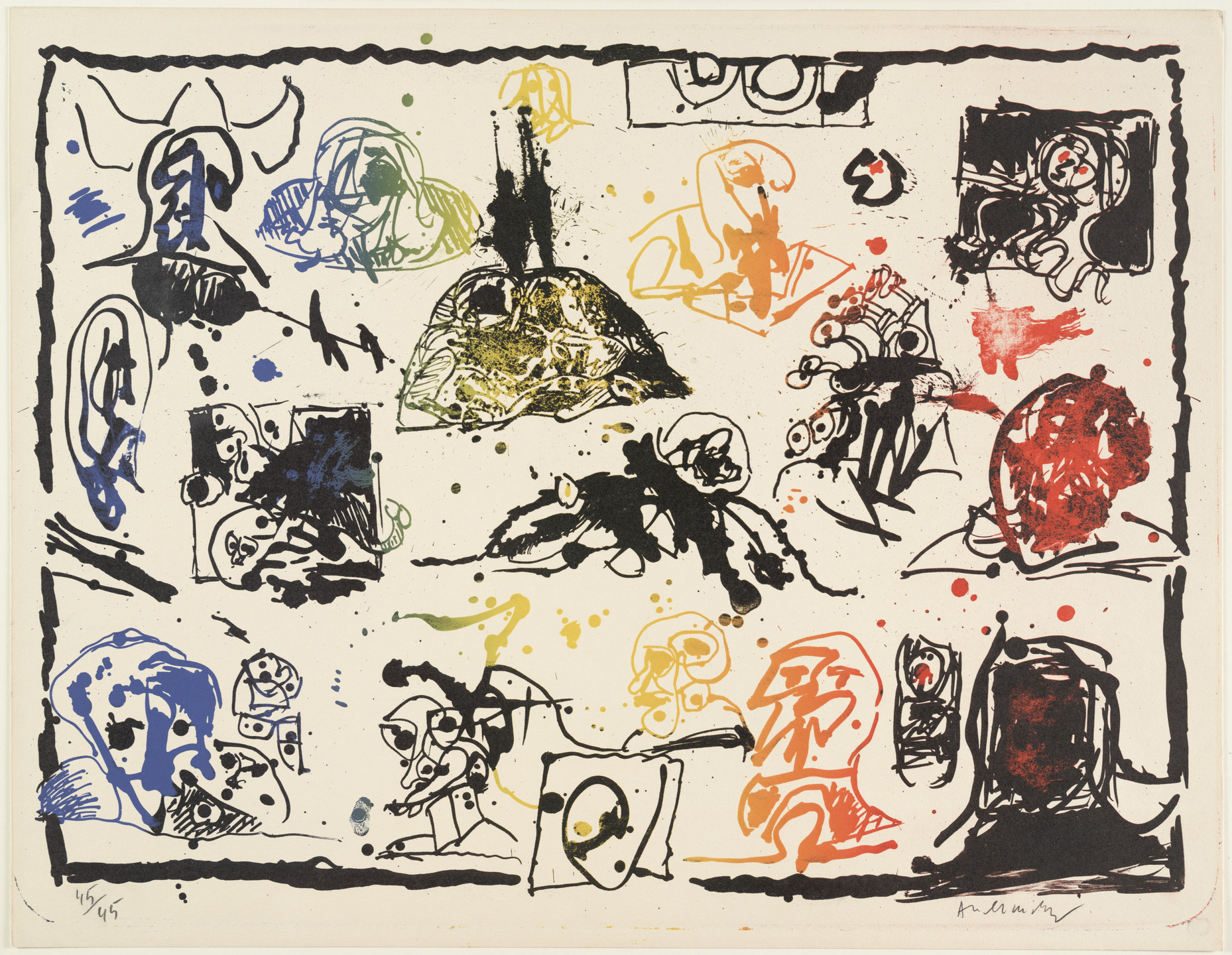 Pierre Alechinsky. Une Pierre, deux passages (One Stone, Two Passes). 1967