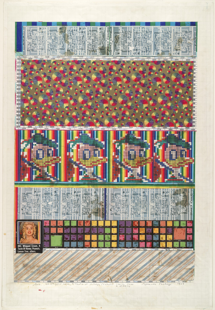 No 9 883 Whipped Cream, A Taste of Honey, Peanuts, Lemon Tree and Others, collage study for Universal Electronic Vacuum