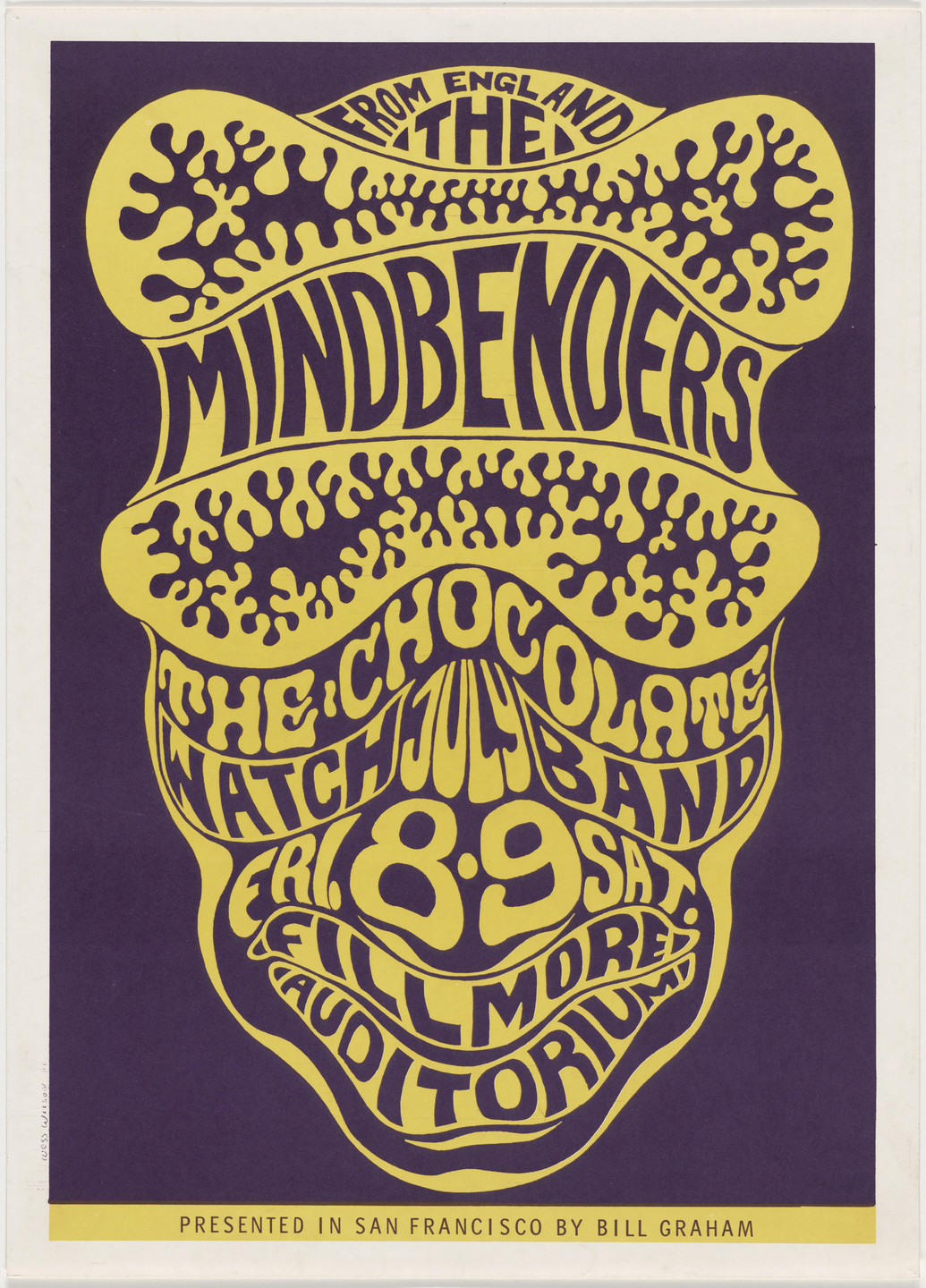 Wes Wilson. From England, The Mindbenders, The Chocolate Watch Band. 1966