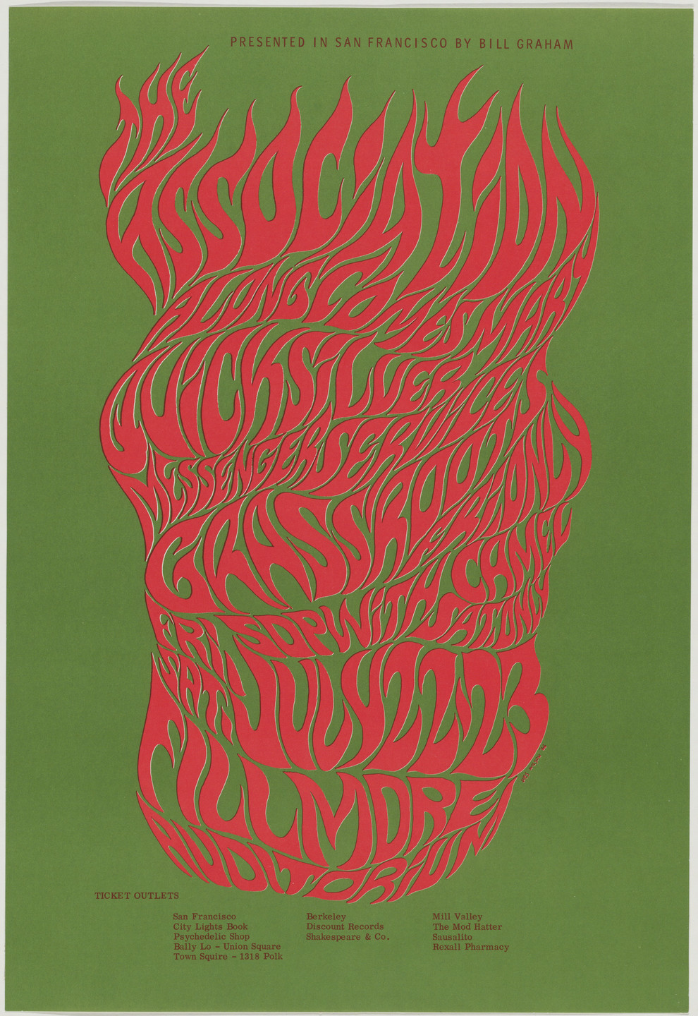 Wes Wilson. The Association, Along Comes Mary, Quicksilver Messenger Service. 1966