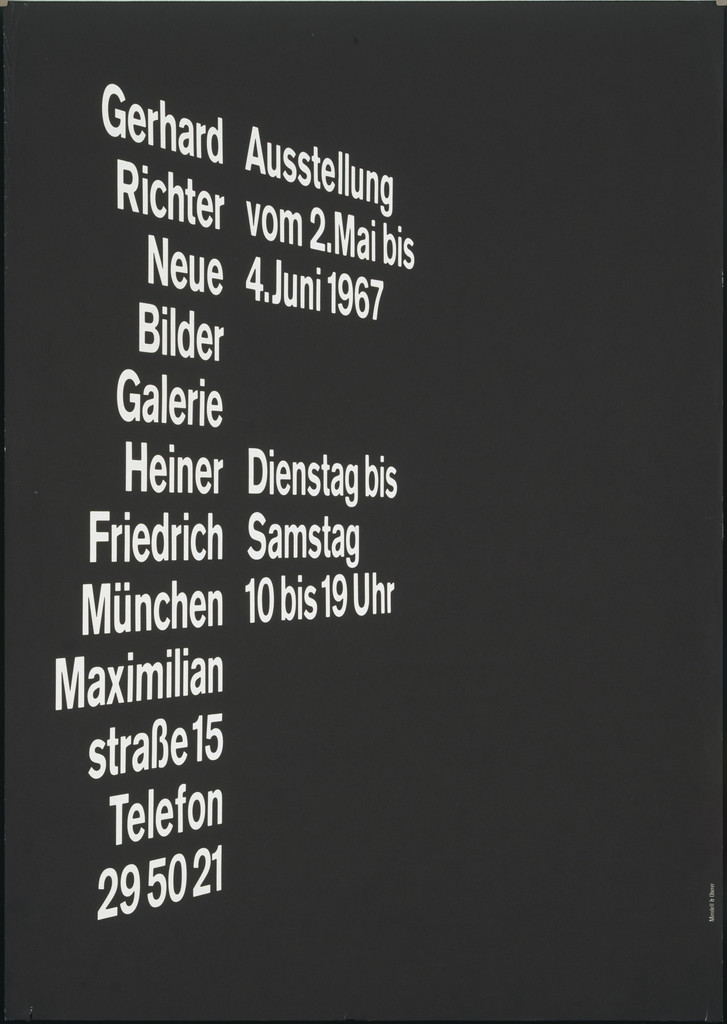 Gerhard Richter Neue Bilder, Galerie Heiner Friedrich, München