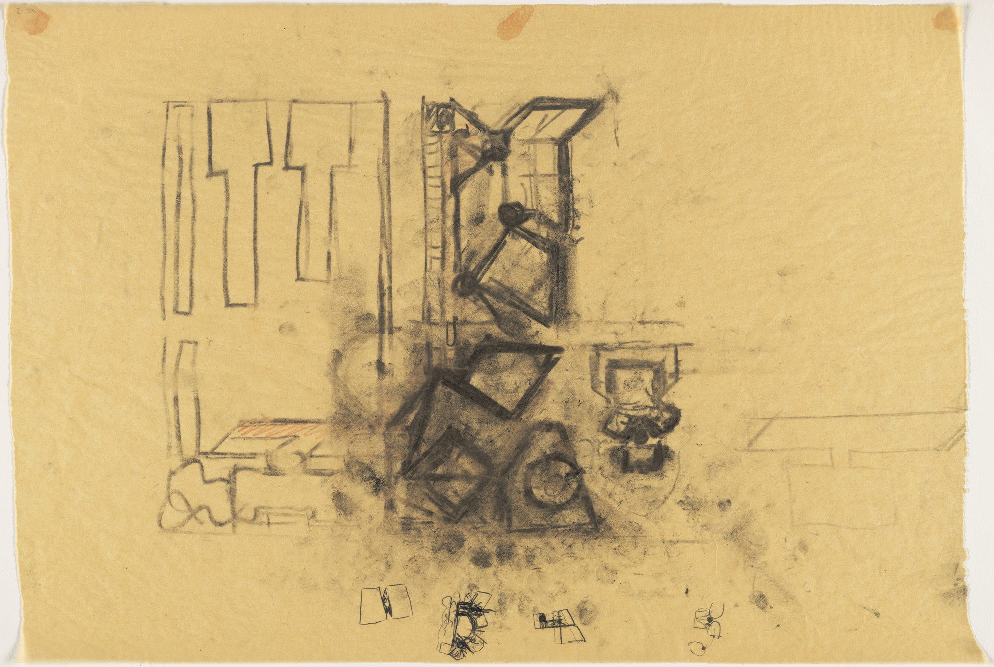 Louis I. Kahn. Philadelphia College of Art, Project, Philadelphia, Pennsylvania, Site-plan sketch