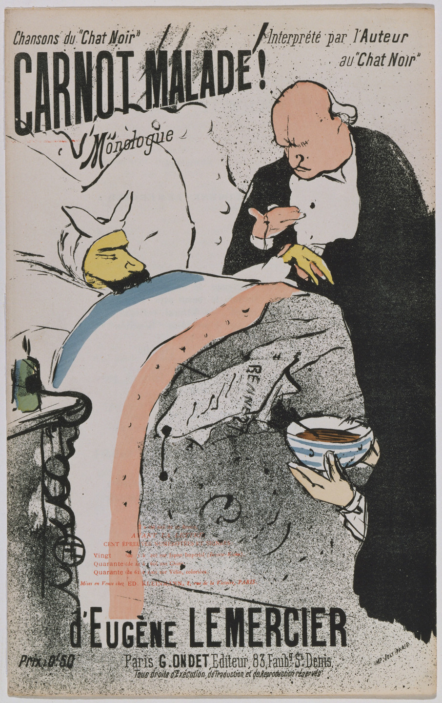 Henri de Toulouse-Lautrec. Sick Carnot! (Carnot malade!). 1893