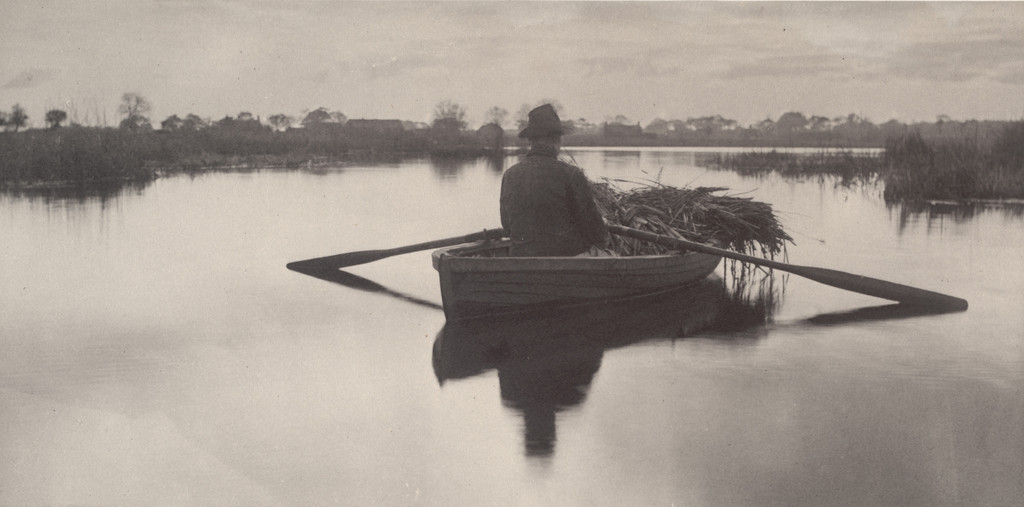 Rowing home the Schoof-Stuff from Life and Landscape on the Norfolk Broads (1886)