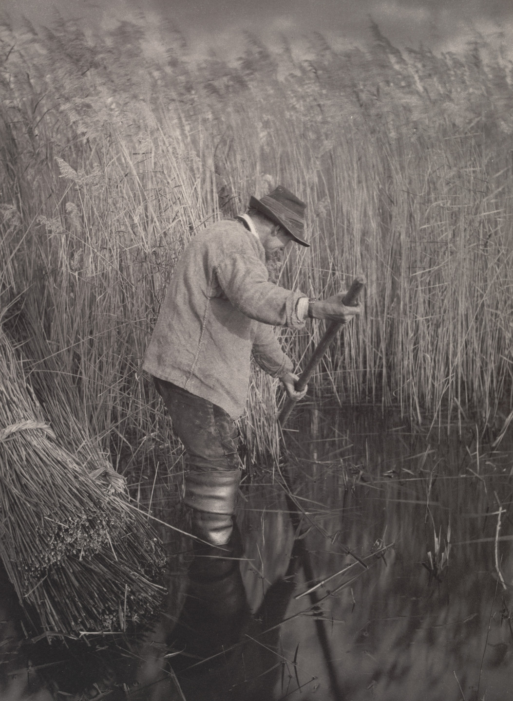 Peter Henry Emerson, T. F. Goodall. A Reed-Cutter at Work from Life and Landscape on the Norfolk Broads (London, 1886). c. 1885