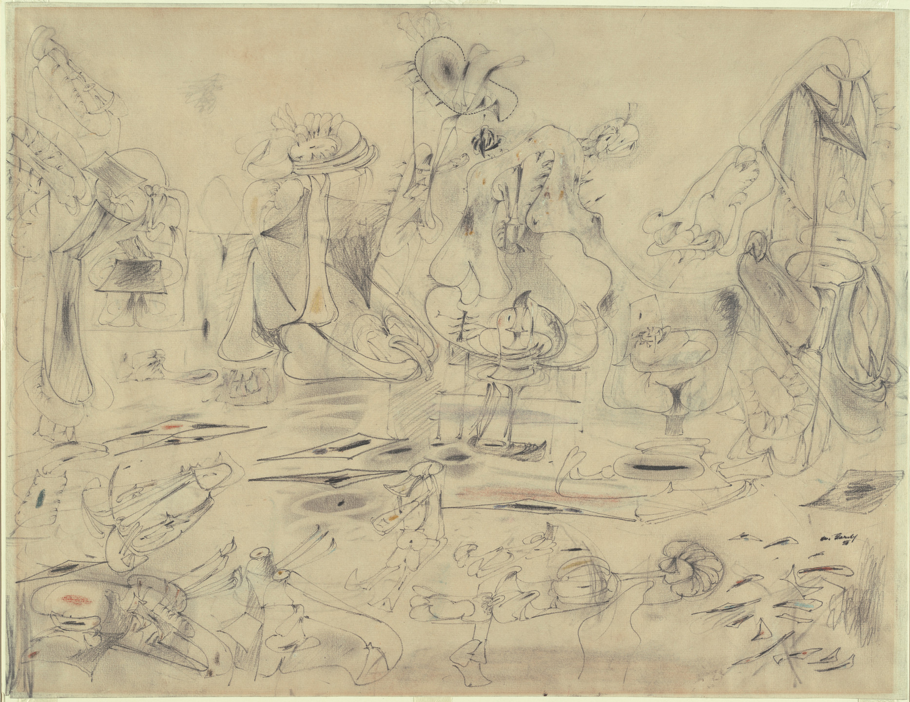 Arshile Gorky. Study for Summation. 1946