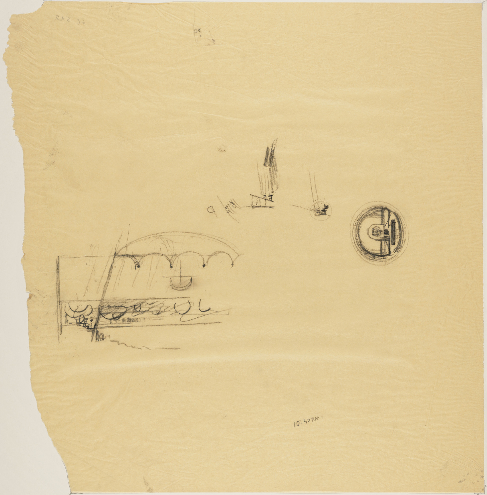 Louis I. Kahn. Sher-e-Bangla Nagar, Capital of Bangladesh, Dhaka, Bangladesh, National Assembly Building: section sketches