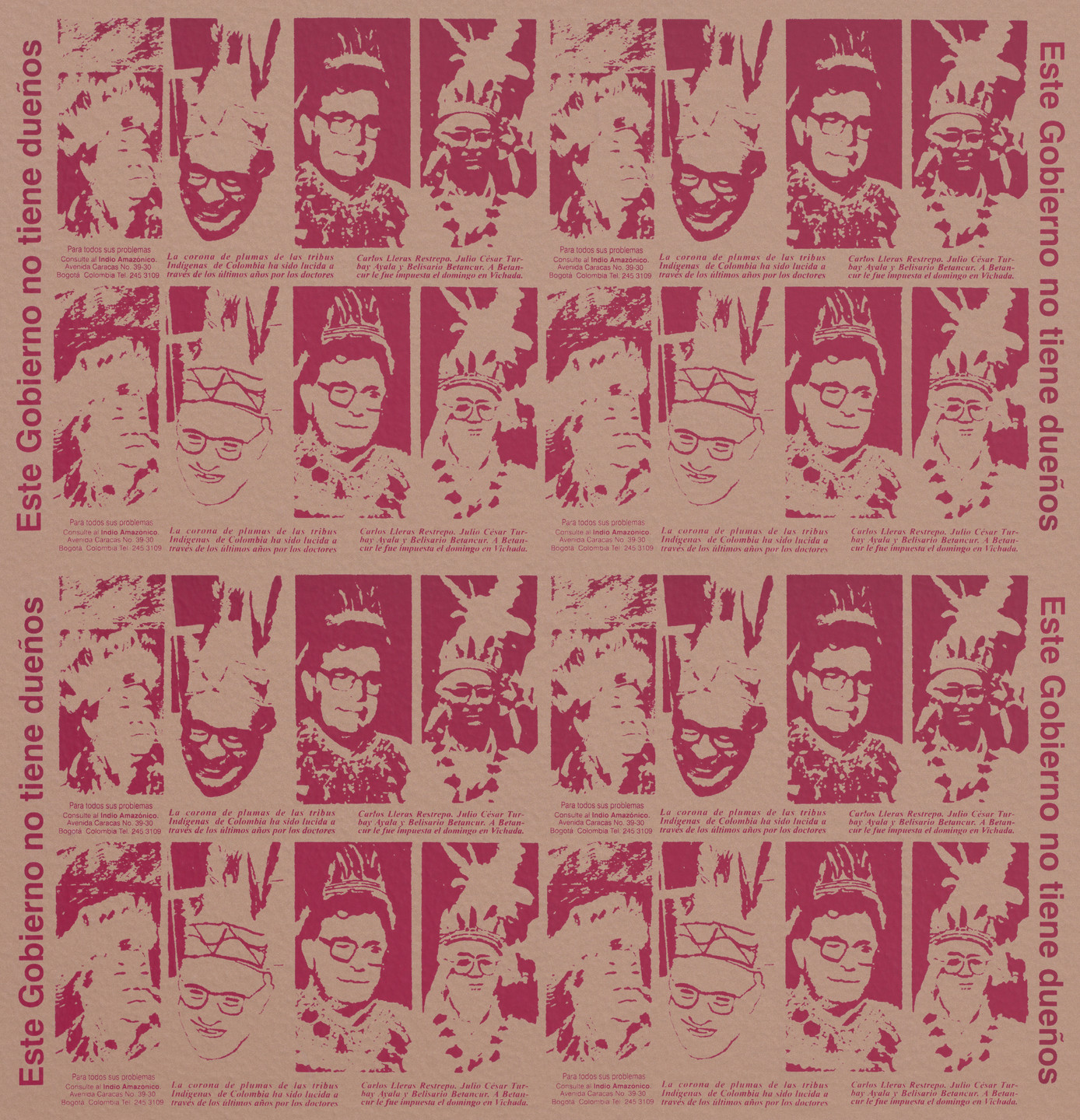 Beatriz González. Plumario Colombiano [wallpaper]. 1983