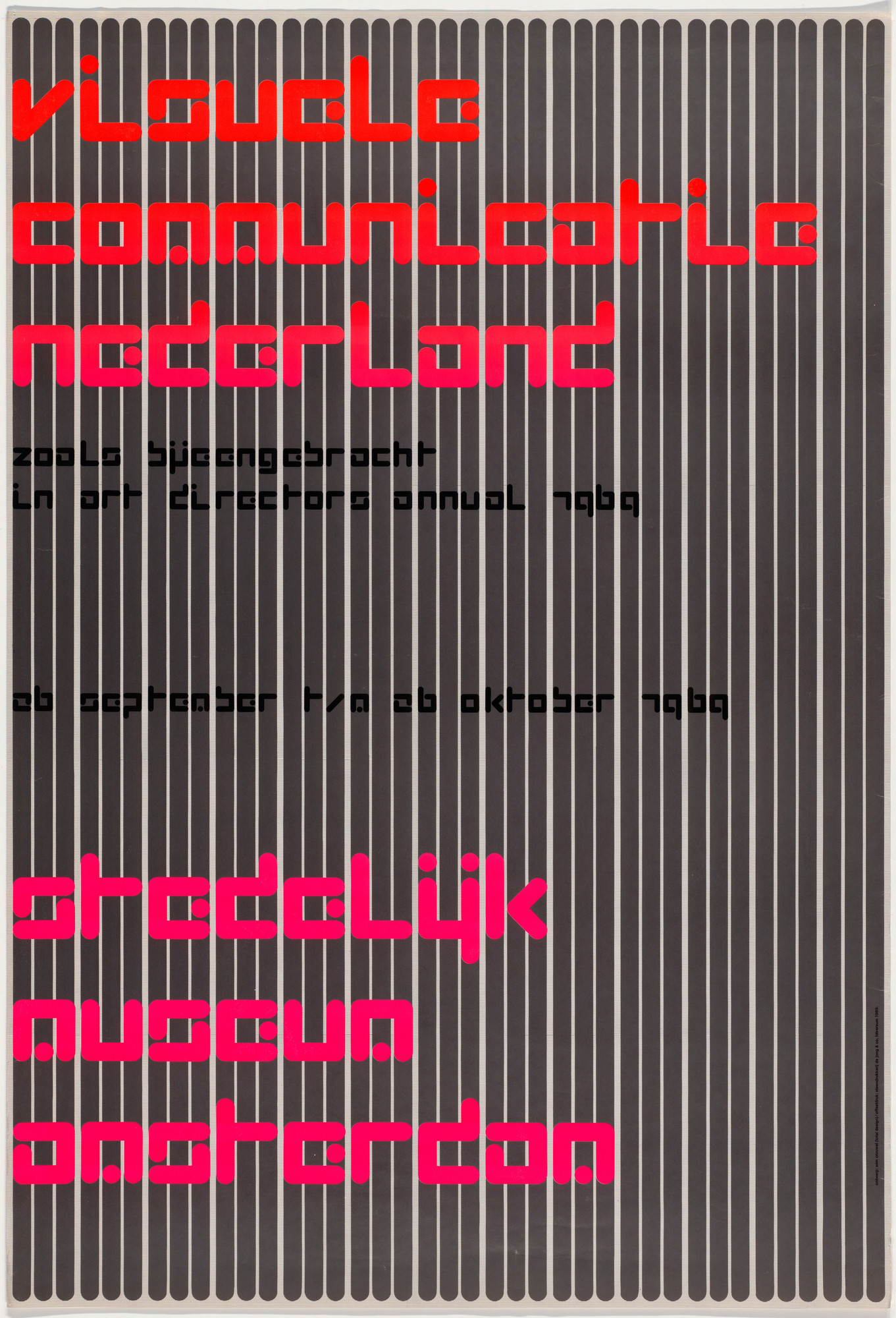Wim Crouwel. Visuele Communicatie Nederland, Stedelijk Museum