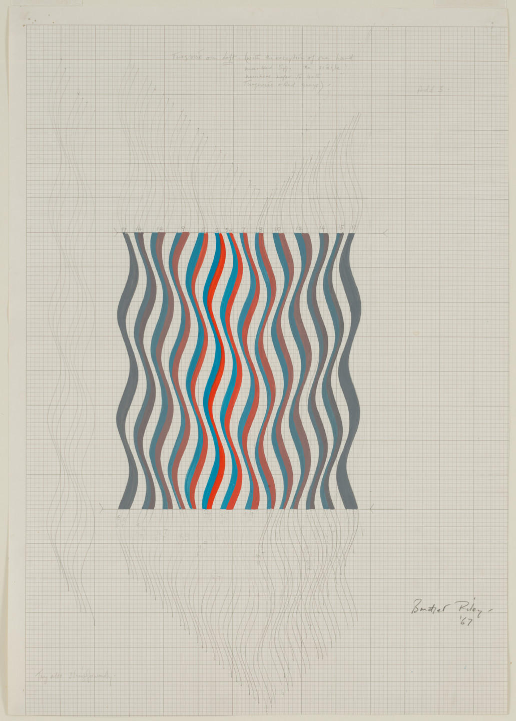 Bridget Riley. Study. 1967