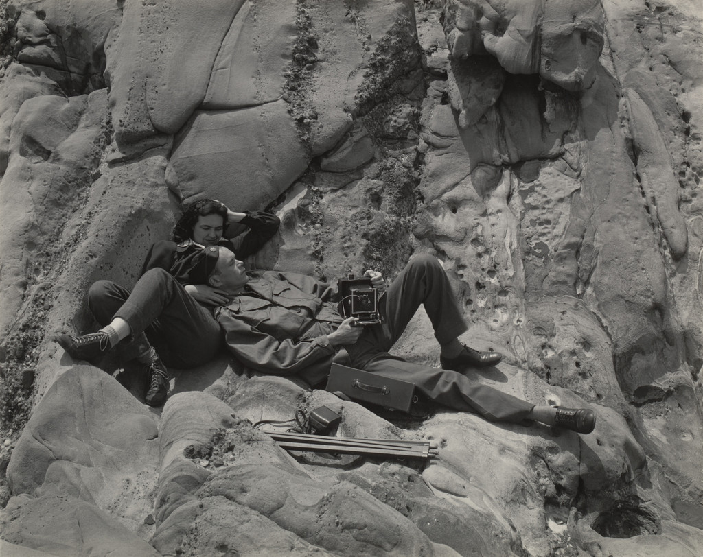 Beaumont and Nancy Newhall on Rocks