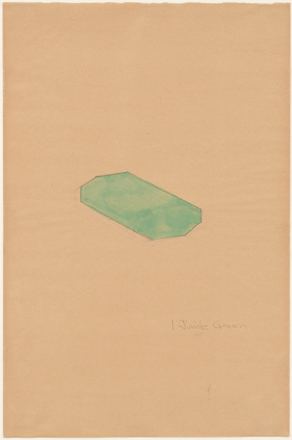 Richard Tuttle. Study for First Green Octagon. (1967)