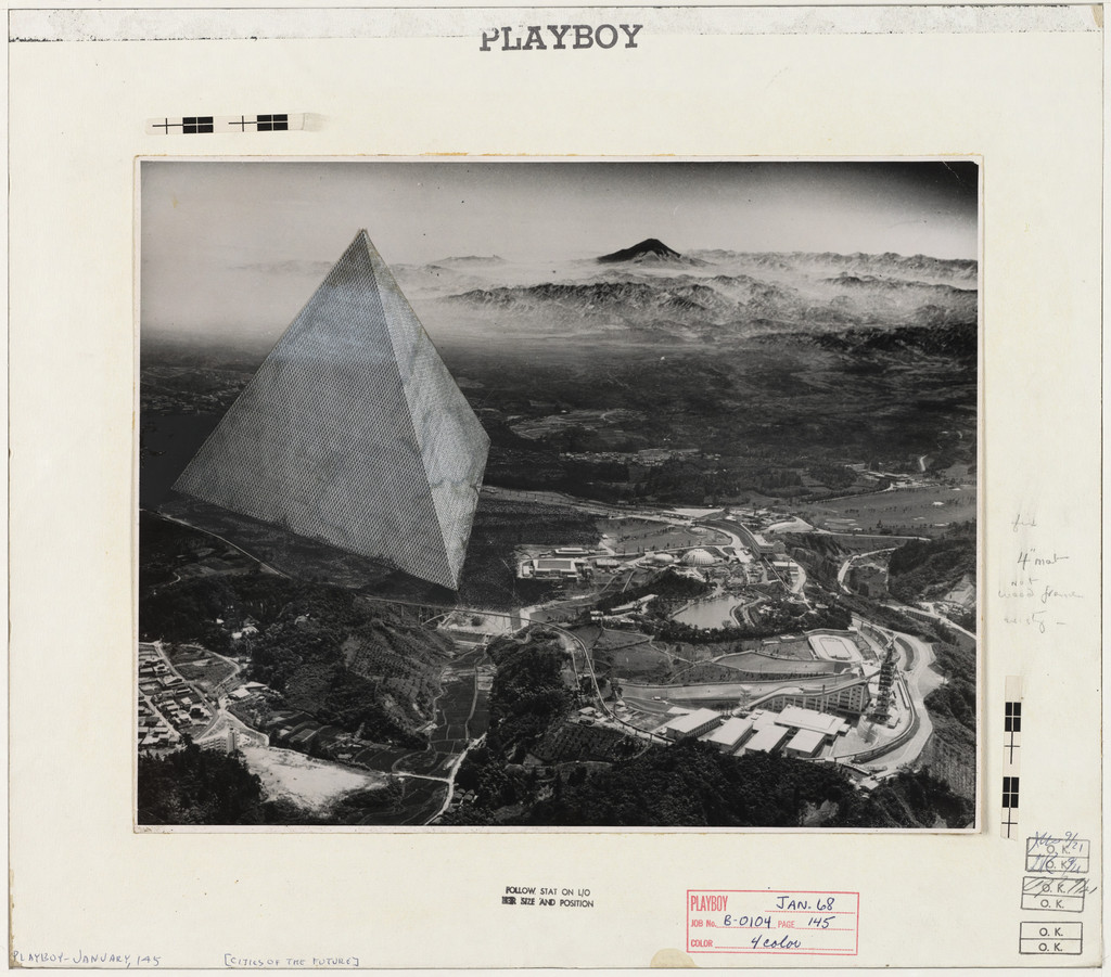 Tetrahedron City Project, Yomiuriland, Japan (Aerial perspective)